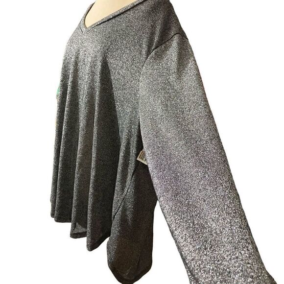 Faded Glory Silver Shimmer Top / SZ: 4X (26W-28W) - Picture 4 of 8